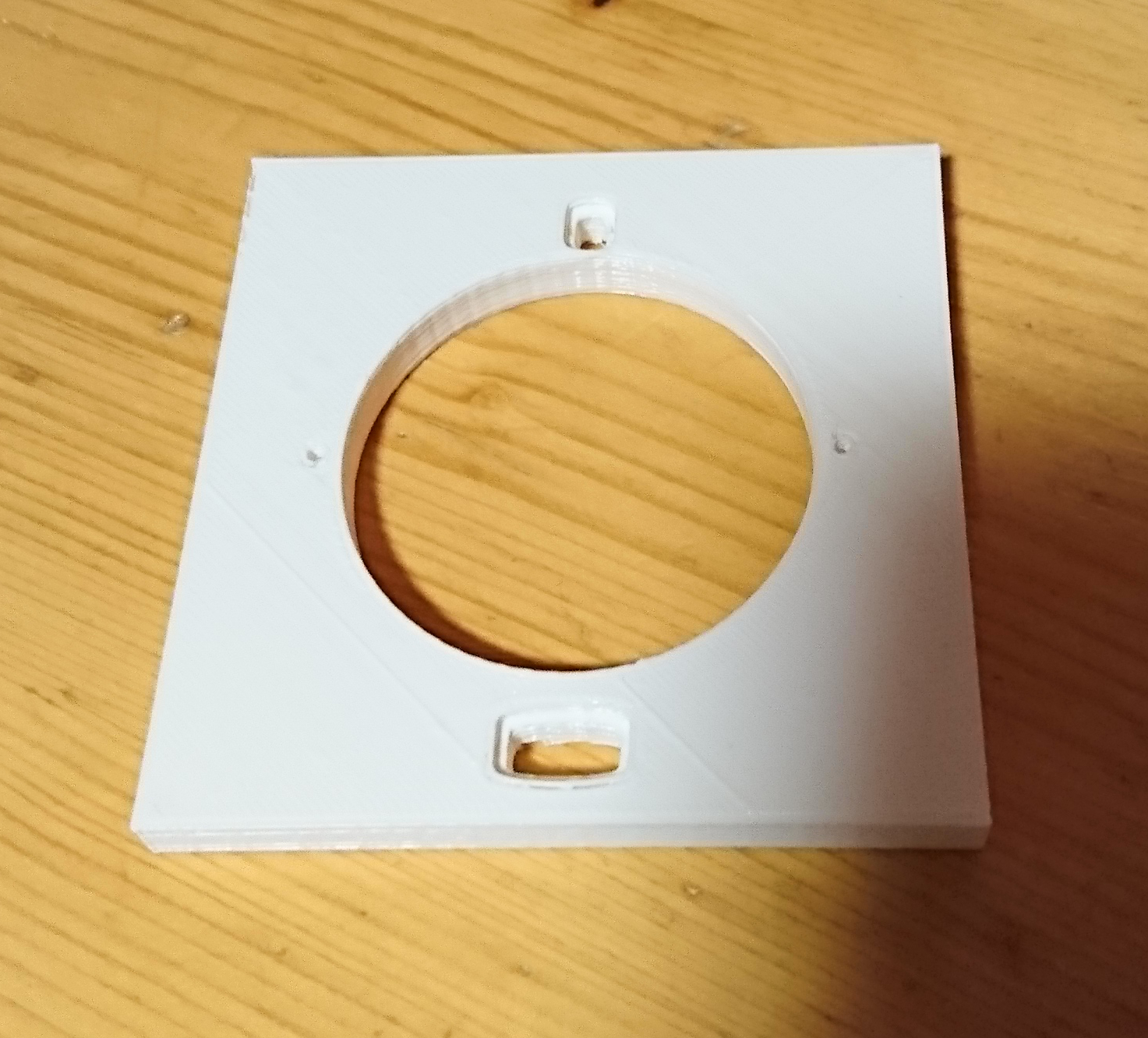 The 3D printed spacer.